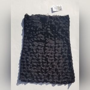 NWT Women's Medium Black Ruffle Halter Top